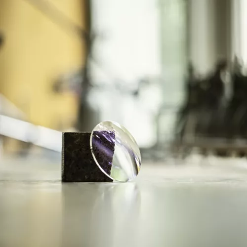 Close-up image of a HOYA lens